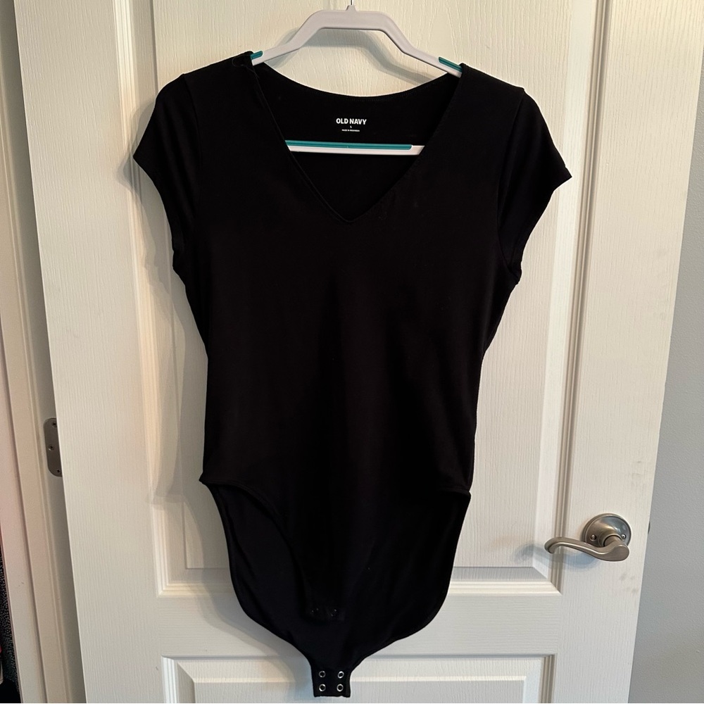 Old Navy V-Neck Body Suit - Black - Large